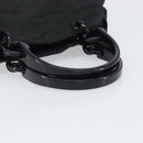 PRADA Hand Bag Nylon Black Silver Auth 171648-7