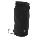 PRADA Umhängetasche Nylon Schwarz Silber Auth 171649-1