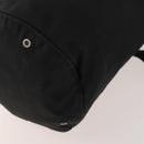 PRADA Umhängetasche Nylon Schwarz Silber Auth 171649-9