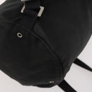PRADA Umhängetasche Nylon Schwarz Silber Auth 171649-15