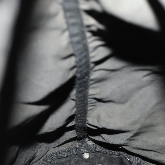 PRADA Umhängetasche Nylon Schwarz Silber Auth 171649