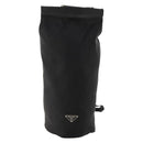 PRADA Umhängetasche Nylon Schwarz Silber Auth 171649-13