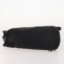 PRADA Umhängetasche Nylon Schwarz Silber Auth 171649-4