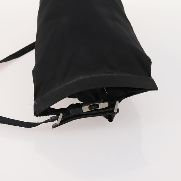 PRADA Umhängetasche Nylon Schwarz Silber Auth 171649