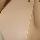 Christian Dior Hand Bag Leather Ivory Gold Auth 171650-12