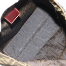 FENDI Zucca Canvas Hand Bag Black Brown Auth 171652-11