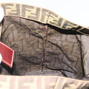 FENDI Zucca Canvas Hand Bag Black Brown Auth 171652-18