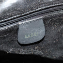 GUCCI Bamboo Shoulder Bag Suede 2way Black Gold 001 2058 1577 Auth 171654-20