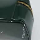 GUCCI Bamboo Vanity Pouch Lakleer Groen Goud 032 1956 0151 Auth 171655-12