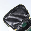 GUCCI Bamboo Vanity Pouch Lakleer Groen Goud 032 1956 0151 Auth 171655-17