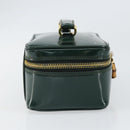GUCCI Bamboo Vanity Pouch Lakleer Groen Goud 032 1956 0151 Auth 171655-5