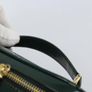 GUCCI Bamboo Vanity Pouch Lakleer Groen Goud 032 1956 0151 Auth 171655-8