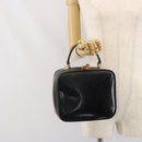 GUCCI Bambus Vanity Handtasche Lackleder Schwarz Gold 000 270 0323 Original 171656-22