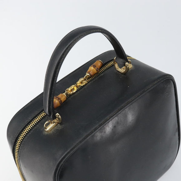 GUCCI Bambus Vanity Handtasche Lackleder Schwarz Gold 000 270 0323 Original 171656