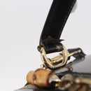 GUCCI Bamboo Hand Bag Patent leather 2way Brown Gold Auth 171657-15