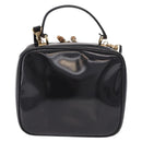 GUCCI Bamboo Hand Bag Patent leather 2way Brown Gold Auth 171657-2