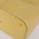 LOEWE Anagram Shoulder Bag Leather Yellow Auth 171658-14