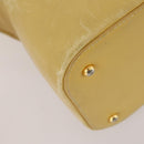 LOEWE Anagram Shoulder Bag Leather Yellow Auth 171658-15