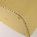 LOEWE Anagram Shoulder Bag Leather Yellow Auth 171658-16