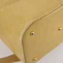 LOEWE Anagram Shoulder Bag Leather Yellow Auth 171658-9