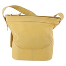 LOEWE Anagram Shoulder Bag Leather Yellow Auth 171658-13