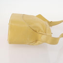 LOEWE Anagram Shoulder Bag Leather Yellow Auth 171658-3