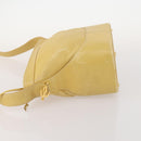 LOEWE Anagram Shoulder Bag Leather Yellow Auth 171658-4