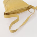 LOEWE Anagram Shoulder Bag Leather Yellow Auth 171658-7