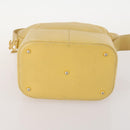 LOEWE Anagram Shoulder Bag Leather Yellow Auth 171658-5
