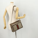 GUCCI GG Supreme Web Sherry Line Shoulder Bag PVC Beige 14 02 013 Auth 171659-24
