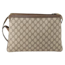 GUCCI GG Supreme Web Sherry Line Shoulder Bag PVC Beige 14 02 013 Auth 171659-3