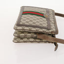 GUCCI GG Supreme Web Sherry Line Shoulder Bag PVC Beige 14 02 013 Auth 171659-4