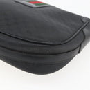 GUCCI Micro GG Supreme Web Sherry Line Bag PVC Black 001 115 0914 Auth 171663-12