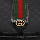 GUCCI Micro GG Supreme Web Sherry Line Bag PVC Black 001 115 0914 Auth 171663-14