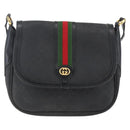 GUCCI Micro GG Supreme Web Sherry Line Bag PVC Black 001 115 0914 Auth 171663-2