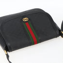 GUCCI Micro GG Supreme Web Sherry Line Bag PVC Black 001 115 0914 Auth 171663-6
