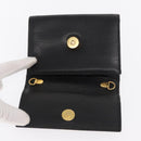 Salvatore Ferragamo Vara Ribbon Shoulder Bag Leather Gold Black Auth 171668-13