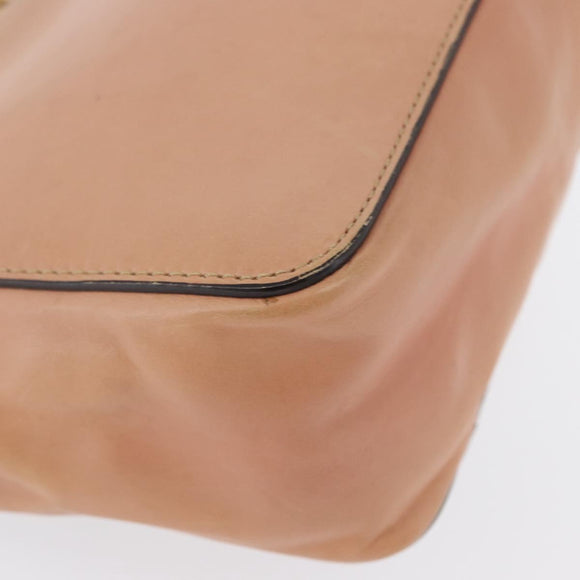 Chloe Chain Elsie Shoulder Bag Leather Pink Gold Auth 171670