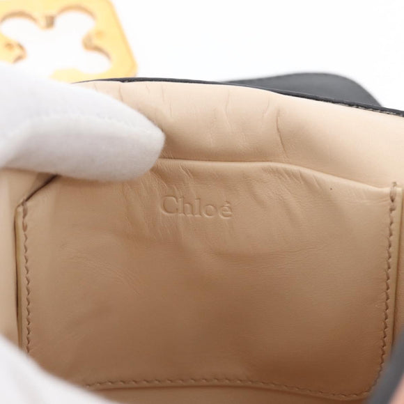 Chloe Chain Elsie Shoulder Bag Leather Pink Gold Auth 171670