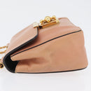 Chloe Chain Elsie Shoulder Bag Leather Pink Gold Auth 171670-4