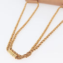 Chloe Chain Elsie Shoulder Bag Leather Pink Gold Auth 171670-7