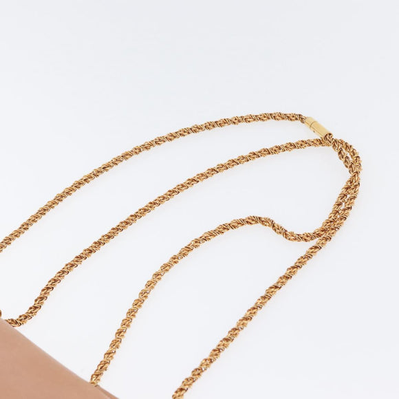 Chloe Chain Elsie Shoulder Bag Leather Pink Gold Auth 171670