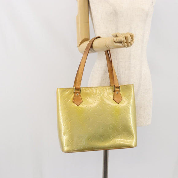 LOUIS VUITTON Monogram Vernis Houston Hand Bag Gris M91053 LV Auth 171675