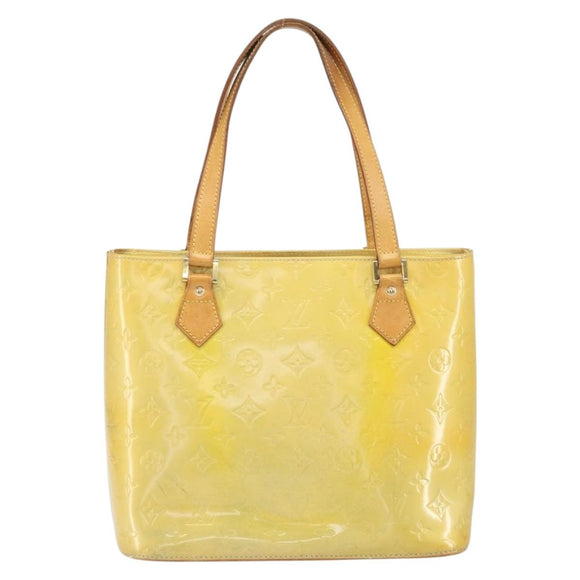 LOUIS VUITTON Monogram Vernis Houston Hand Bag Gris M91053 LV Auth 171675