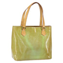 LOUIS VUITTON Monogram Vernis Houston Hand Bag Baby Blue M91005 LV Auth 171676-1