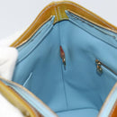 LOUIS VUITTON Monogram Vernis Houston Hand Bag Baby Blue M91005 LV Auth 171676-21