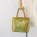 LOUIS VUITTON Monogram Vernis Houston Hand Bag Baby Blue M91005 LV Auth 171676-25