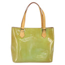 LOUIS VUITTON Monogram Vernis Houston Hand Bag Baby Blue M91005 LV Auth 171676-2