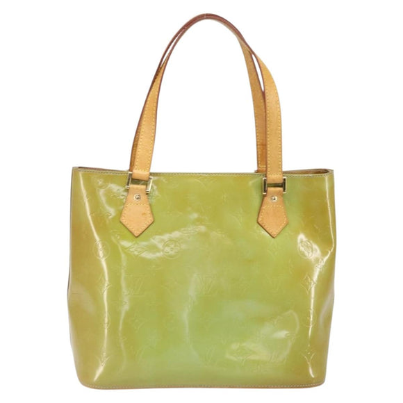 LOUIS VUITTON Monogram Vernis Houston Hand Bag Baby Blue M91005 LV Auth 171676