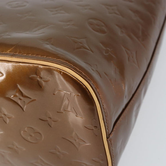 LOUIS VUITTON Monogram Vernis Houston Hand Bag Bronze M91122 LV Auth 171677